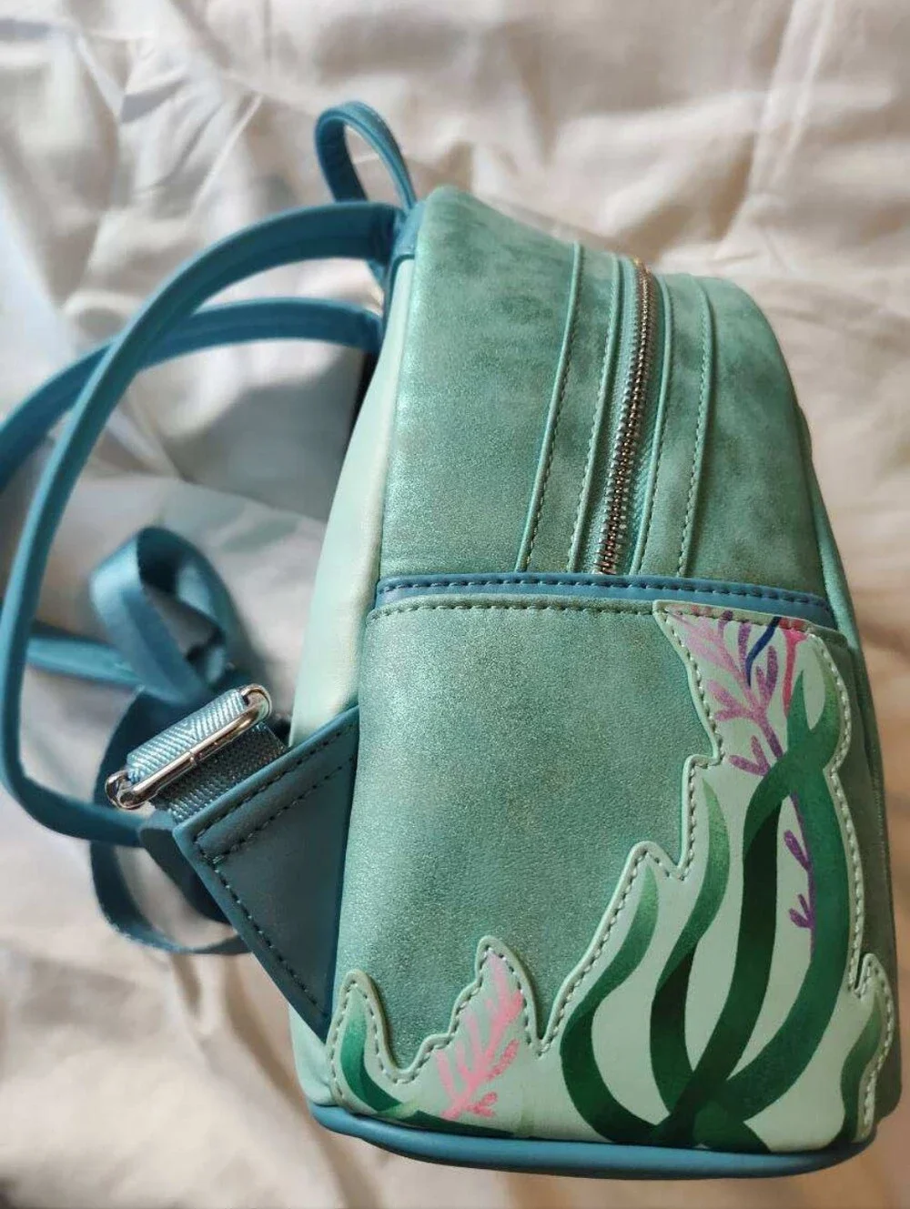 Loungefly Teal Ariel & Ursula Backpack - Picture 5 of 5